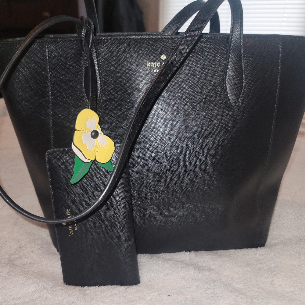 Kate Spade Black Tote Bag & Wallet Combo